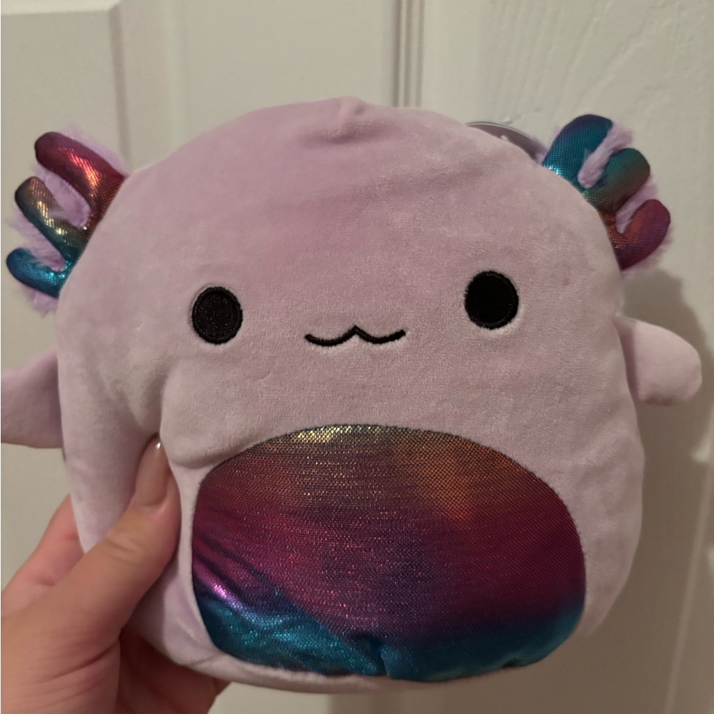 HTF Monica the Axolotl with Rainbow Holographic Belly 8” Squishmallow
